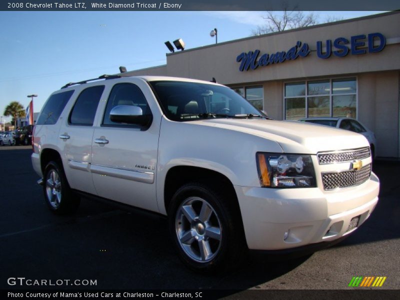 White Diamond Tricoat / Ebony 2008 Chevrolet Tahoe LTZ