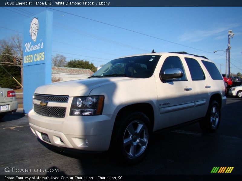 White Diamond Tricoat / Ebony 2008 Chevrolet Tahoe LTZ