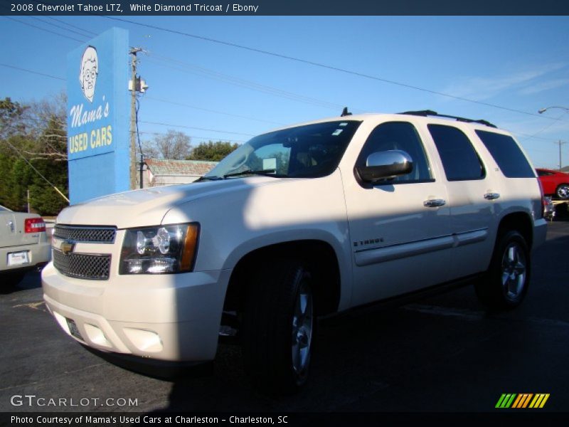 White Diamond Tricoat / Ebony 2008 Chevrolet Tahoe LTZ