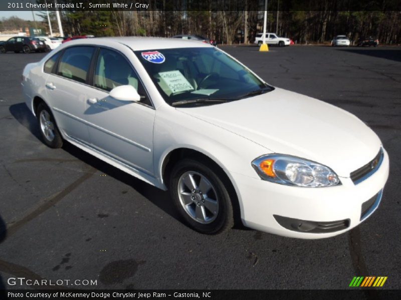 Summit White / Gray 2011 Chevrolet Impala LT