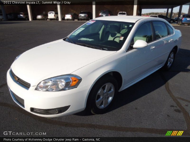 Summit White / Gray 2011 Chevrolet Impala LT