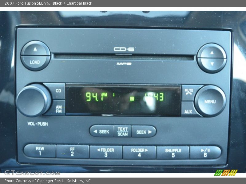 Black / Charcoal Black 2007 Ford Fusion SEL V6
