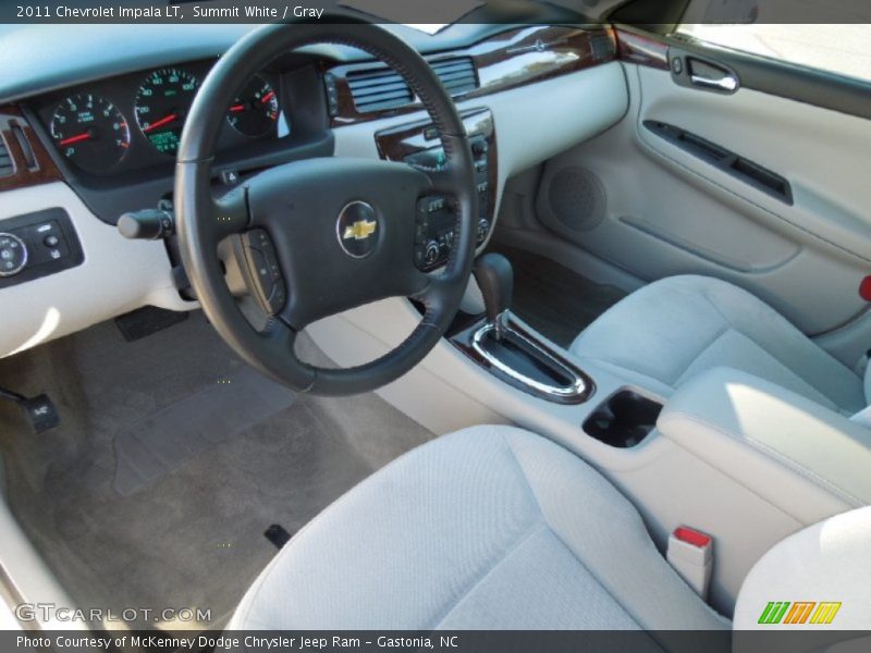 Summit White / Gray 2011 Chevrolet Impala LT