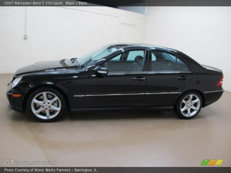 Black / Black 2007 Mercedes-Benz C 230 Sport