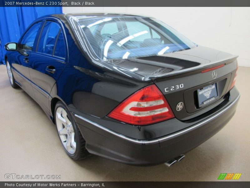Black / Black 2007 Mercedes-Benz C 230 Sport