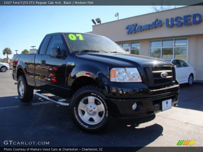 Black / Medium Flint 2007 Ford F150 STX Regular Cab 4x4