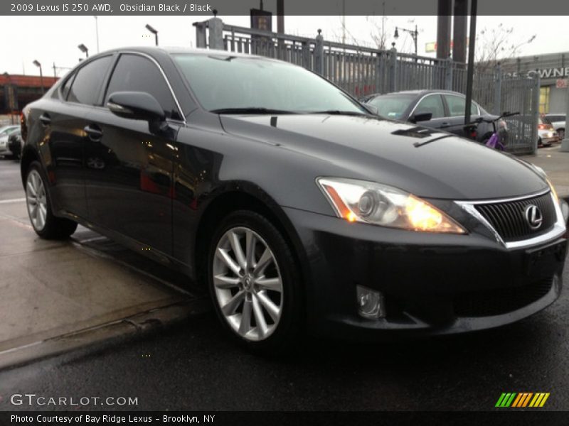 Obsidian Black / Black 2009 Lexus IS 250 AWD