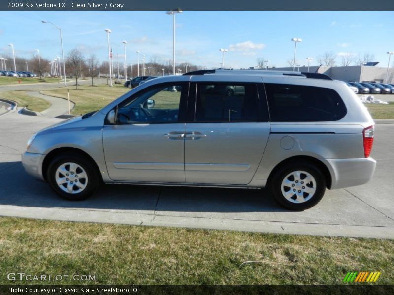 Clear Silver / Gray 2009 Kia Sedona LX