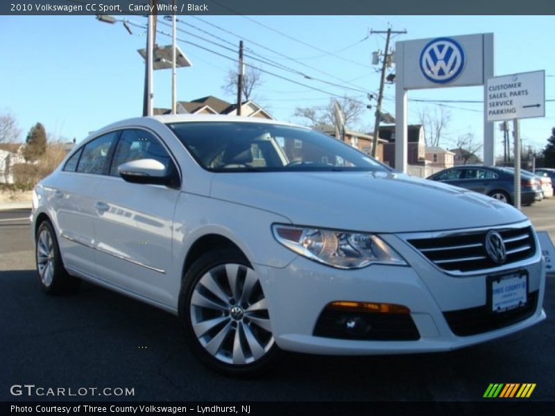 Candy White / Black 2010 Volkswagen CC Sport