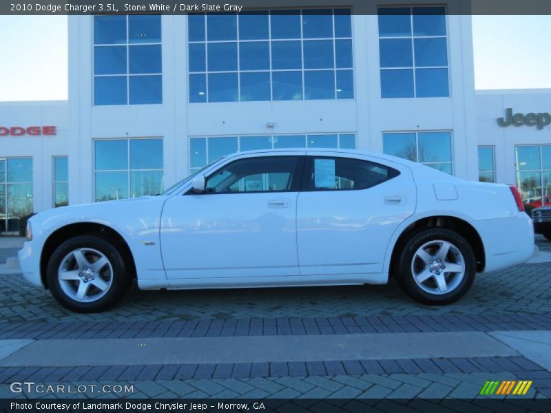Stone White / Dark Slate Gray 2010 Dodge Charger 3.5L