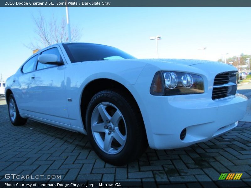 Stone White / Dark Slate Gray 2010 Dodge Charger 3.5L