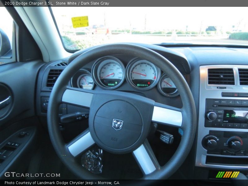 Stone White / Dark Slate Gray 2010 Dodge Charger 3.5L