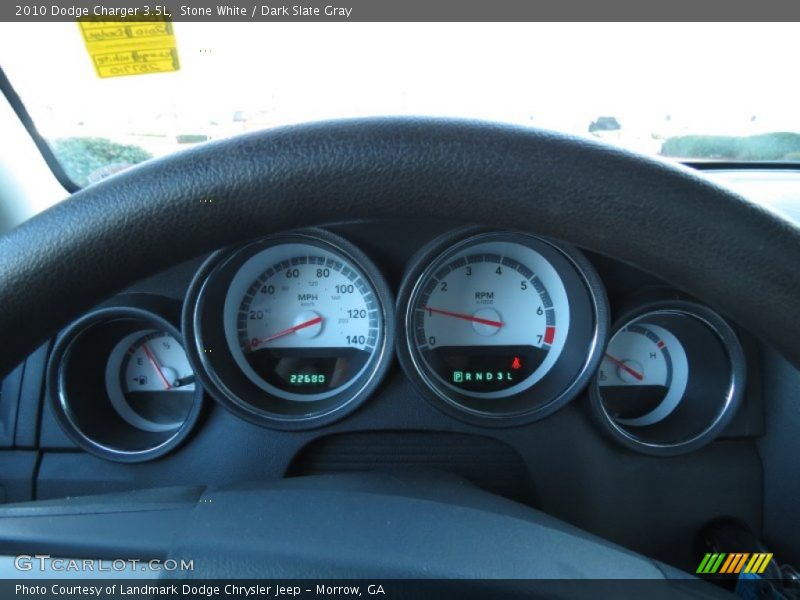Stone White / Dark Slate Gray 2010 Dodge Charger 3.5L
