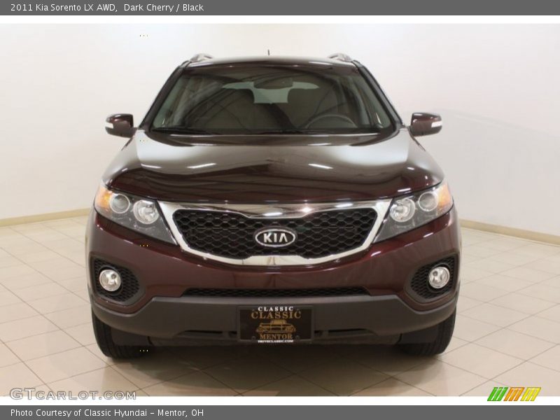 Dark Cherry / Black 2011 Kia Sorento LX AWD