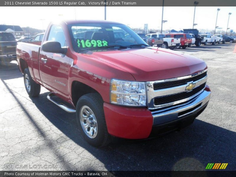 Victory Red / Dark Titanium 2011 Chevrolet Silverado 1500 LS Regular Cab