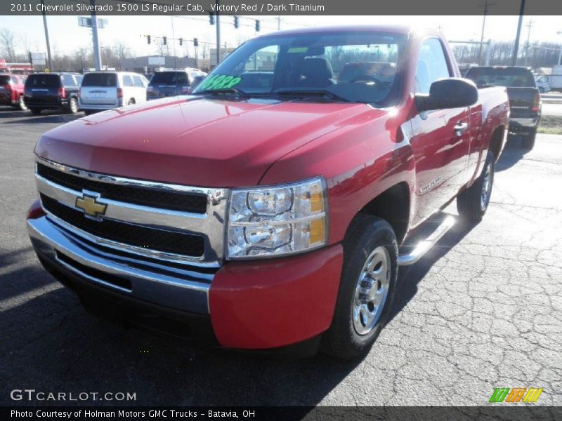 Victory Red / Dark Titanium 2011 Chevrolet Silverado 1500 LS Regular Cab