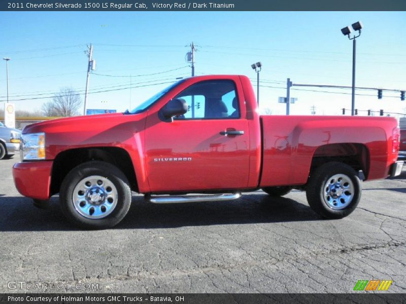 Victory Red / Dark Titanium 2011 Chevrolet Silverado 1500 LS Regular Cab