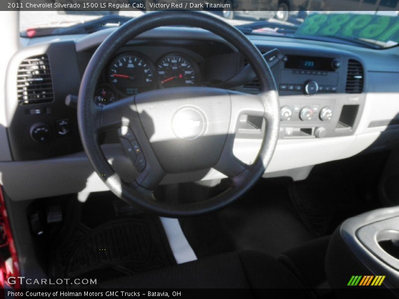Victory Red / Dark Titanium 2011 Chevrolet Silverado 1500 LS Regular Cab