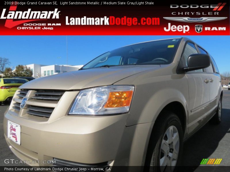 Light Sandstone Metallic / Medium Slate Gray/Light Shale 2009 Dodge Grand Caravan SE