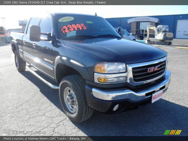 Deep Blue Metallic / Pewter 2006 GMC Sierra 2500HD SLT Crew Cab 4x4