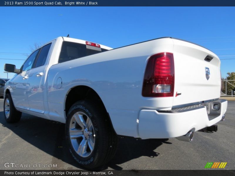 Bright White / Black 2013 Ram 1500 Sport Quad Cab