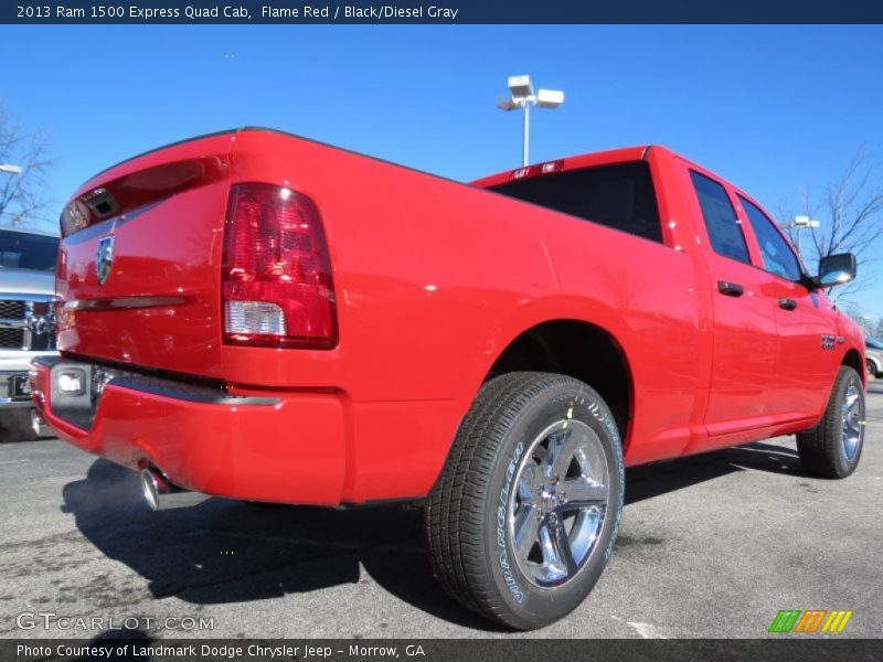 Flame Red / Black/Diesel Gray 2013 Ram 1500 Express Quad Cab