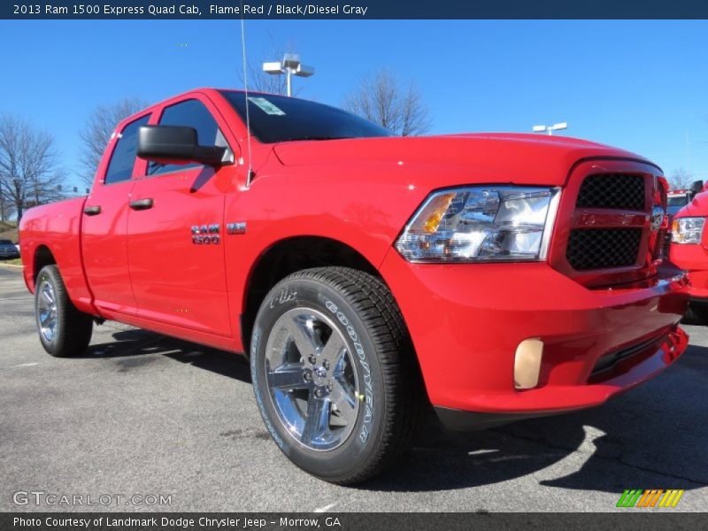 Flame Red / Black/Diesel Gray 2013 Ram 1500 Express Quad Cab