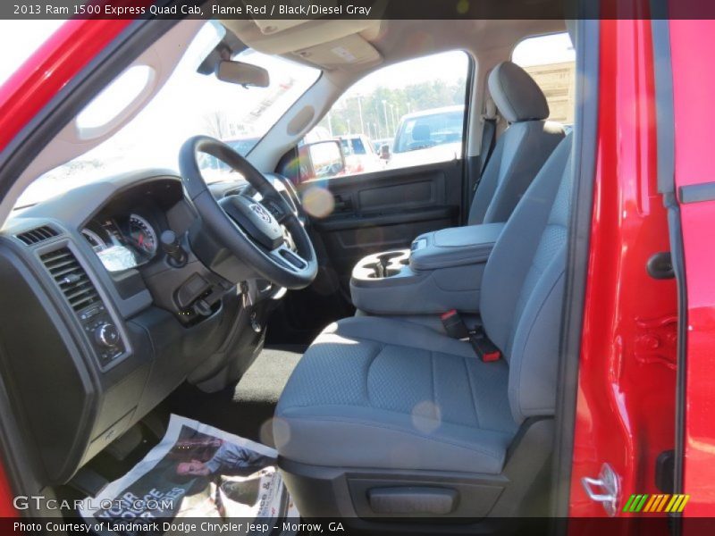 Flame Red / Black/Diesel Gray 2013 Ram 1500 Express Quad Cab