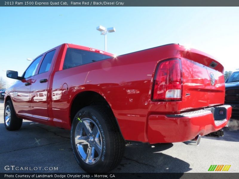 Flame Red / Black/Diesel Gray 2013 Ram 1500 Express Quad Cab