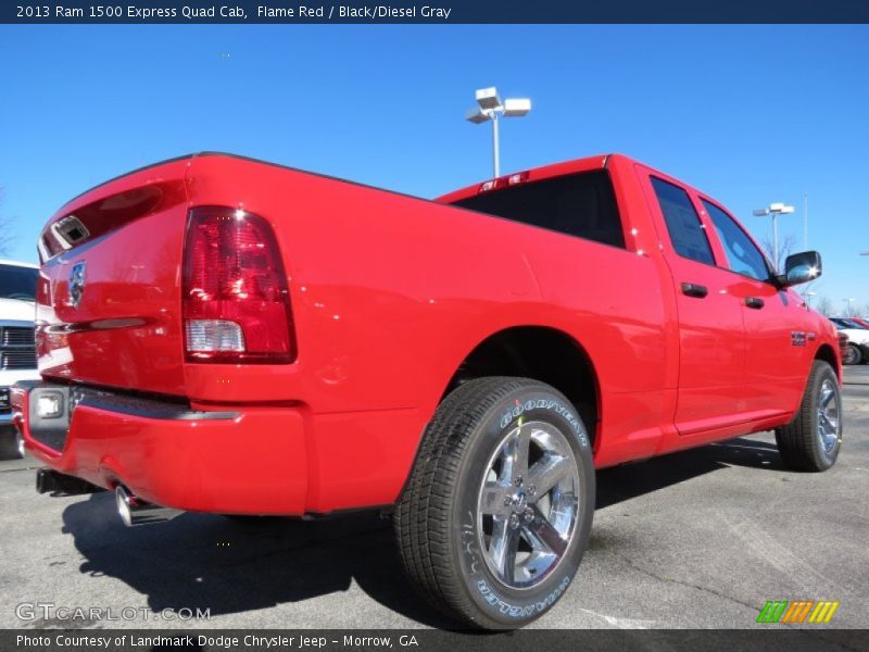 Flame Red / Black/Diesel Gray 2013 Ram 1500 Express Quad Cab