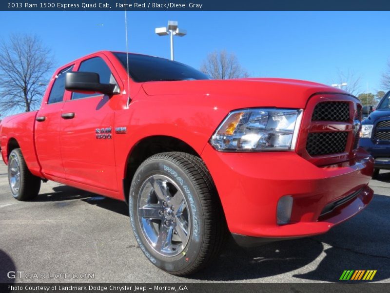 Flame Red / Black/Diesel Gray 2013 Ram 1500 Express Quad Cab
