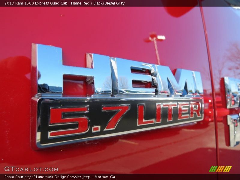 Flame Red / Black/Diesel Gray 2013 Ram 1500 Express Quad Cab