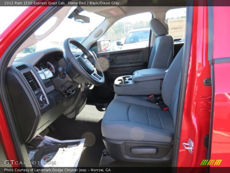 Flame Red / Black/Diesel Gray 2013 Ram 1500 Express Quad Cab