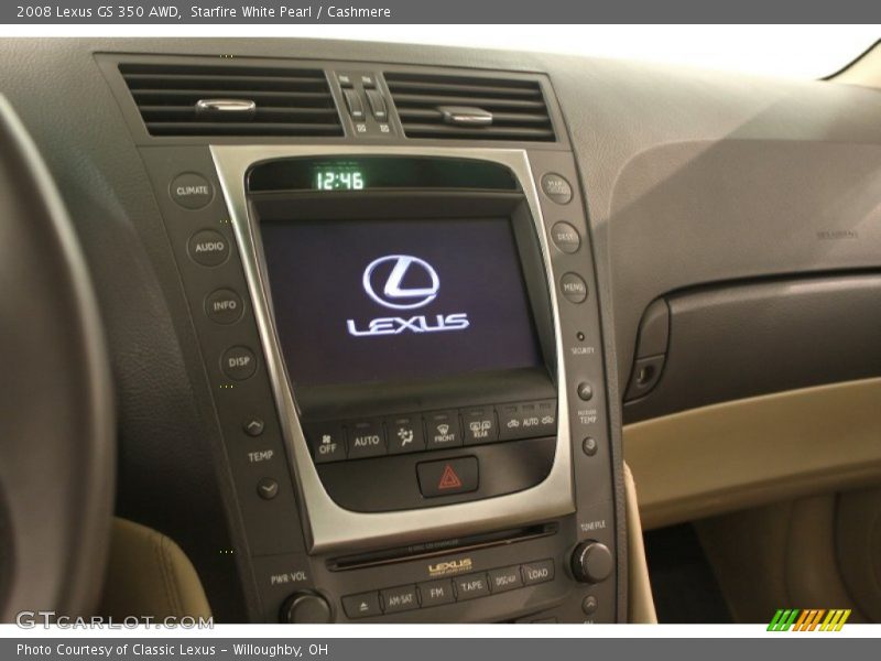 Starfire White Pearl / Cashmere 2008 Lexus GS 350 AWD