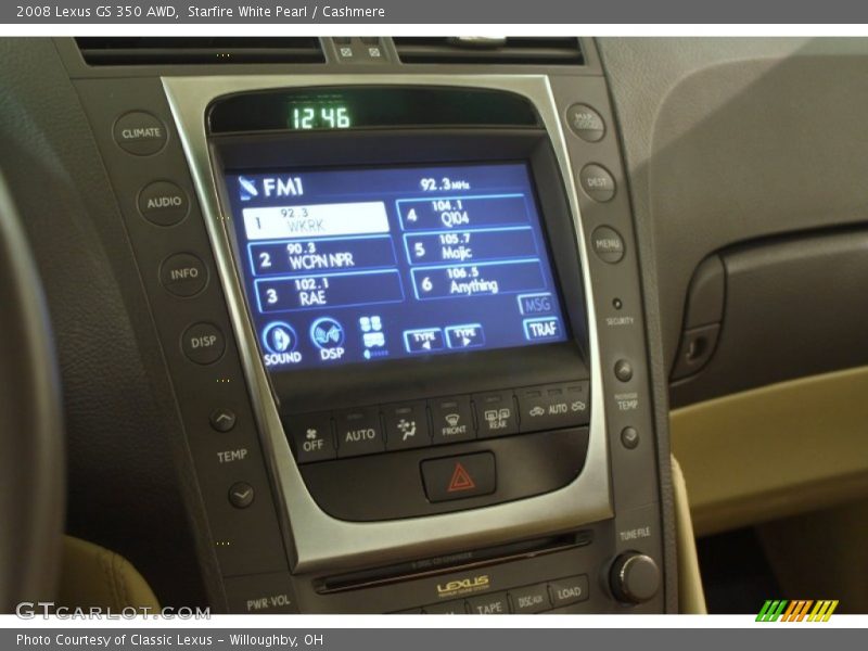 Starfire White Pearl / Cashmere 2008 Lexus GS 350 AWD
