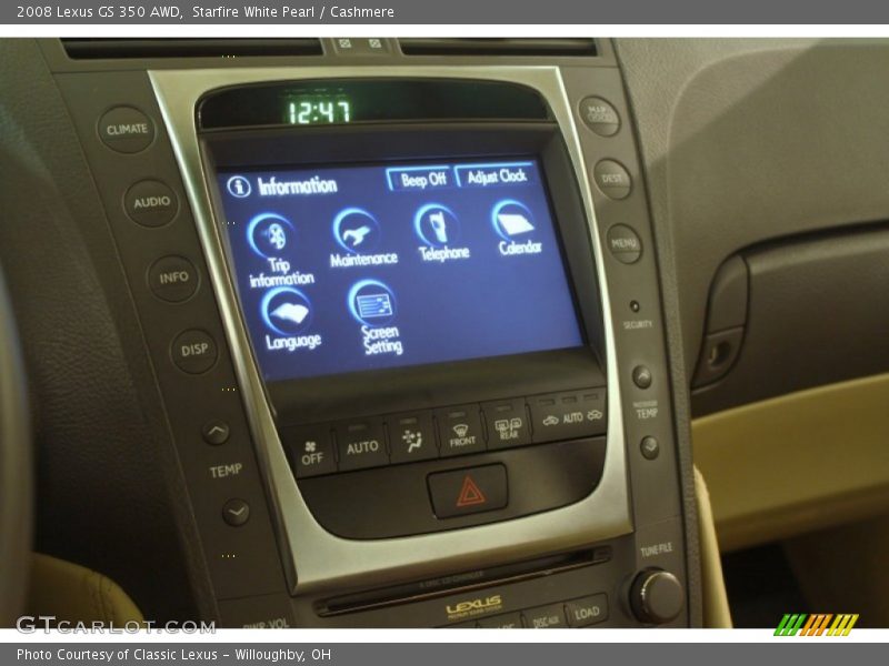 Starfire White Pearl / Cashmere 2008 Lexus GS 350 AWD