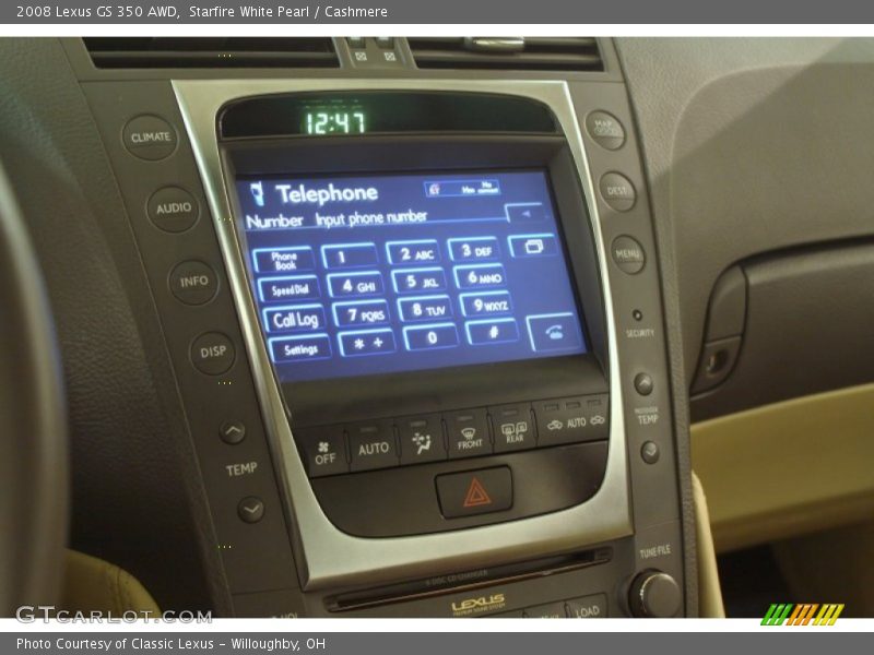 Starfire White Pearl / Cashmere 2008 Lexus GS 350 AWD