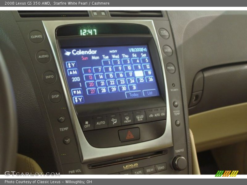 Starfire White Pearl / Cashmere 2008 Lexus GS 350 AWD