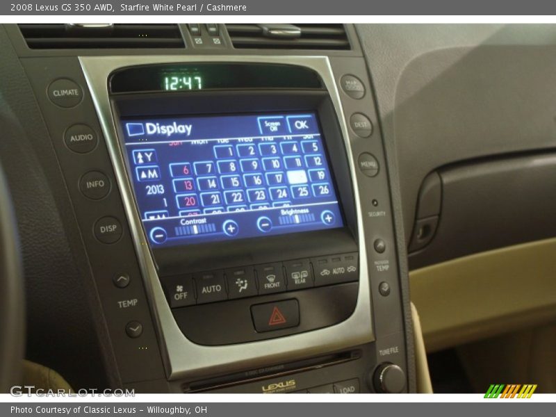 Starfire White Pearl / Cashmere 2008 Lexus GS 350 AWD