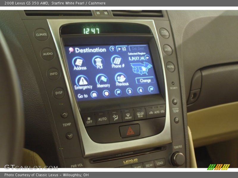 Starfire White Pearl / Cashmere 2008 Lexus GS 350 AWD