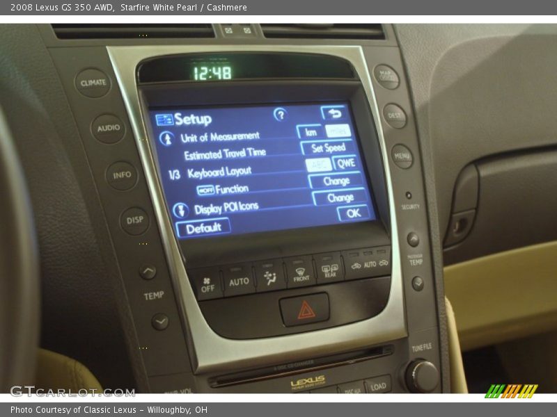 Starfire White Pearl / Cashmere 2008 Lexus GS 350 AWD