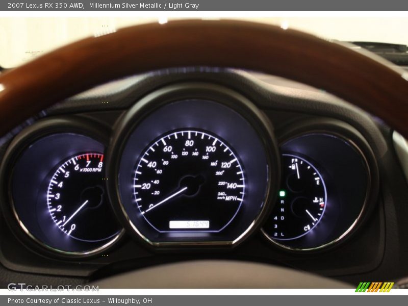 Millennium Silver Metallic / Light Gray 2007 Lexus RX 350 AWD