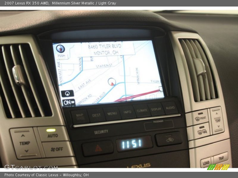 Millennium Silver Metallic / Light Gray 2007 Lexus RX 350 AWD