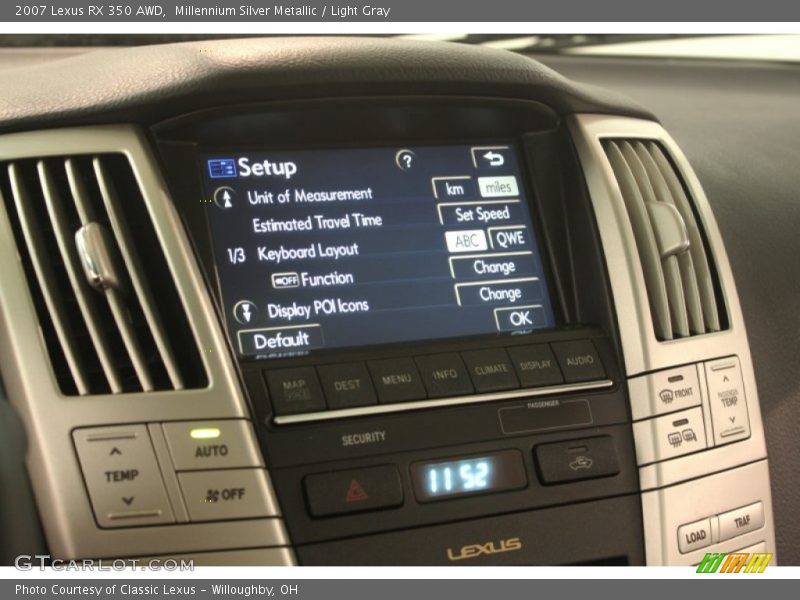 Millennium Silver Metallic / Light Gray 2007 Lexus RX 350 AWD