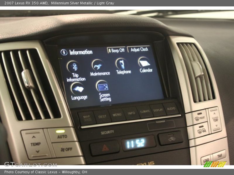 Millennium Silver Metallic / Light Gray 2007 Lexus RX 350 AWD