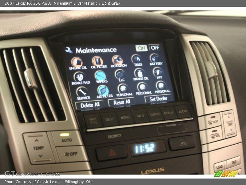 Millennium Silver Metallic / Light Gray 2007 Lexus RX 350 AWD