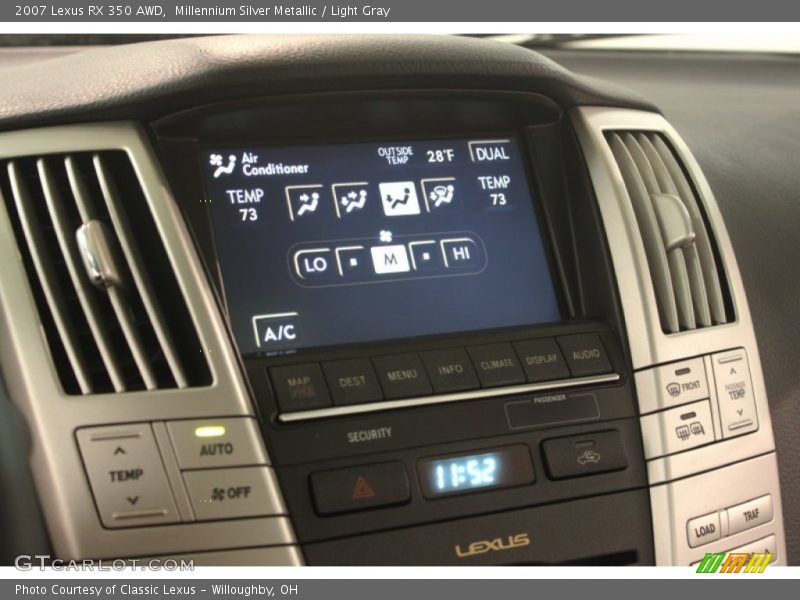 Millennium Silver Metallic / Light Gray 2007 Lexus RX 350 AWD