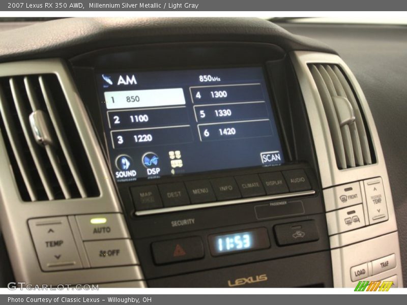Millennium Silver Metallic / Light Gray 2007 Lexus RX 350 AWD