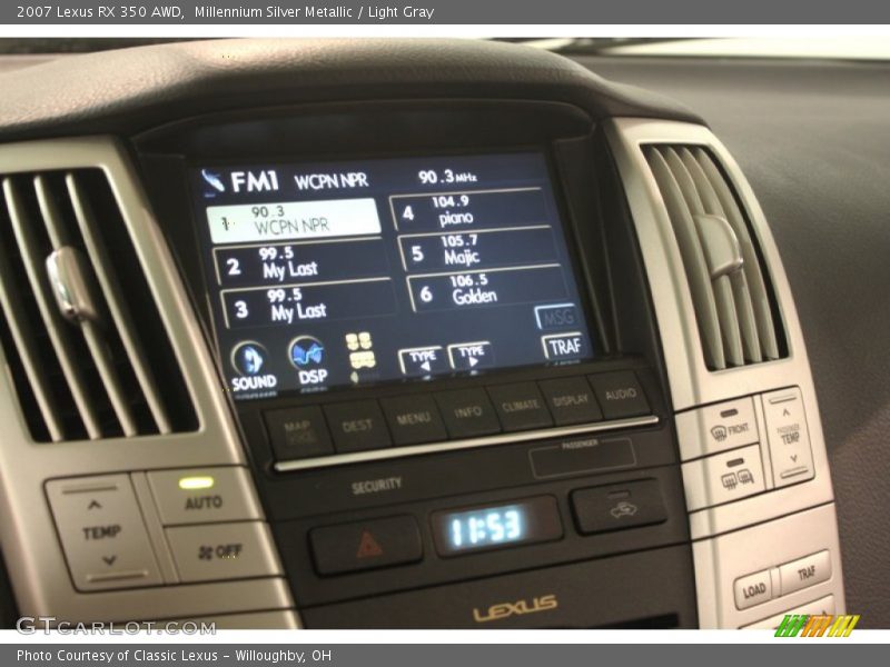 Millennium Silver Metallic / Light Gray 2007 Lexus RX 350 AWD