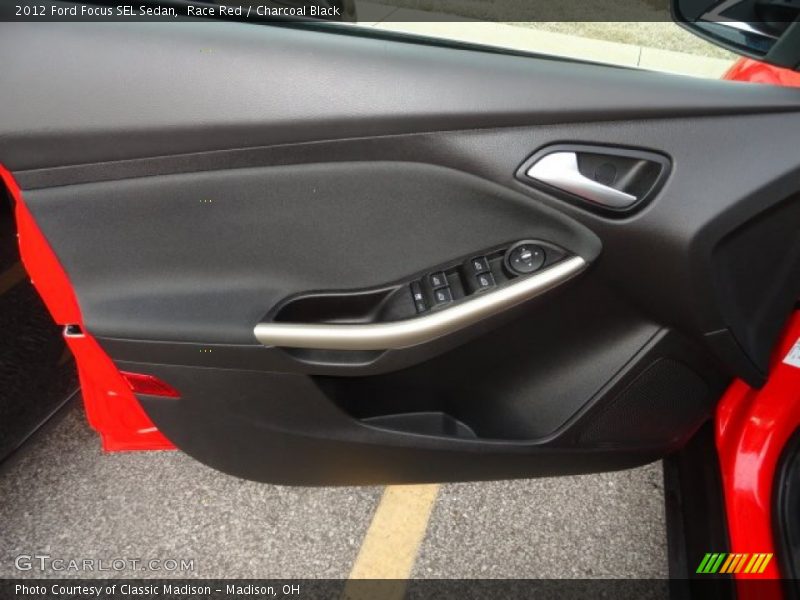 Race Red / Charcoal Black 2012 Ford Focus SEL Sedan